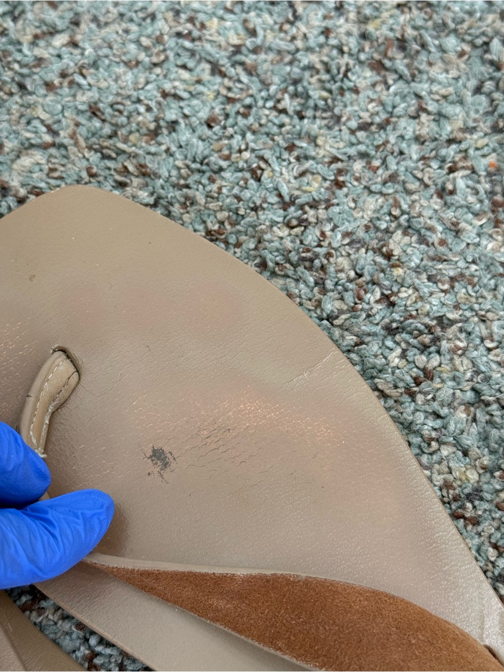 A.EMERY Kinto Leather Flip Flop - tan/Brown, Size 8.5 - Picture 3 of 16